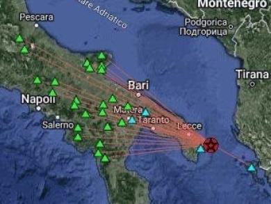Terremoto nel Salento ma i sismografi si sbagliano: era in Grecia